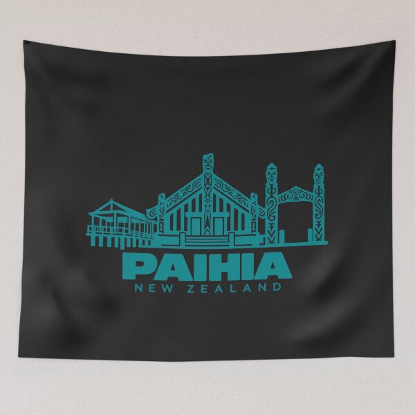 Item preview, Paihia New Zealand Line Art Coastline Poster designed and sold by CMYKStudio.