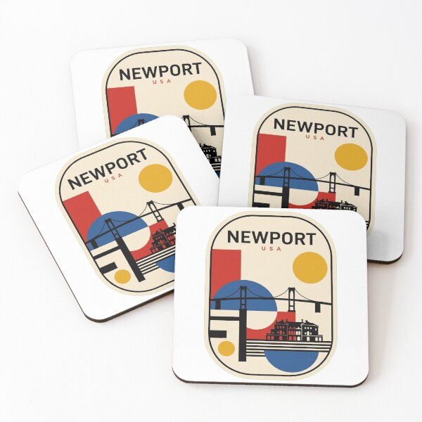 Aperçu de l'œuvre Skyline géométrique rétro de Newport Bauhaus créée et vendue par k3rstman1.