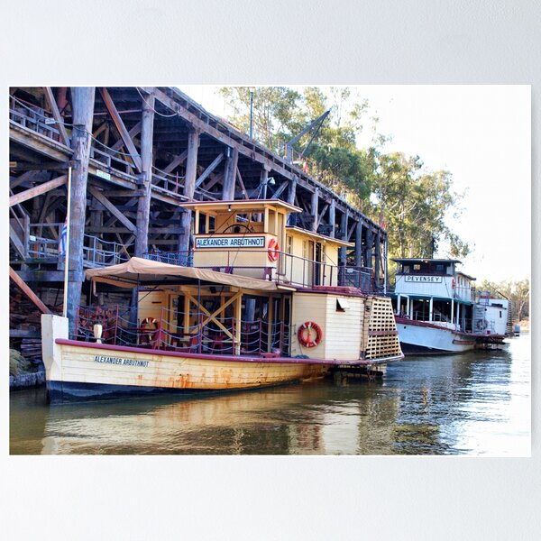 Item preview, Echuca, Australia, the Wharf, and the Boats designed and sold by Clive.