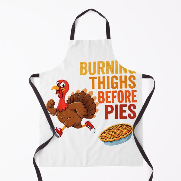 Artikelvorschau, T-Shirt „Brennende Schenkel vor dem Kuchen“ – Thanksgiving-Truthahnlauf entworfen und verkauft von BlaqboyDesigns.