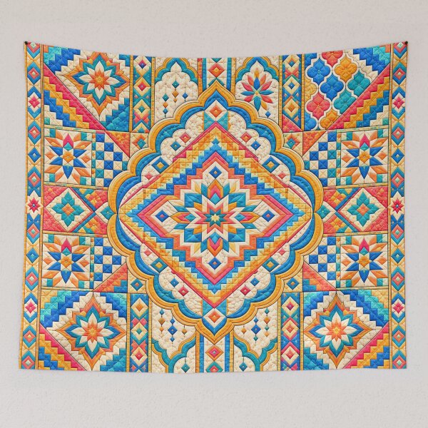 Item preview, Bohemian-Moroccan Quilted Tapestry  designed and sold by WeaveSphere.
