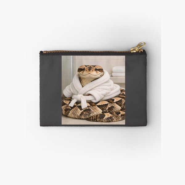 Item preview, Gaboon Viper Illustration Wearing a Cozy Bathrobe Artwork designed and sold by winston213.