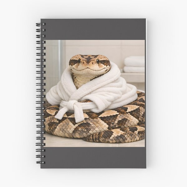 Item preview, Gaboon Viper Illustration Wearing a Cozy Bathrobe Artwork designed and sold by winston213.