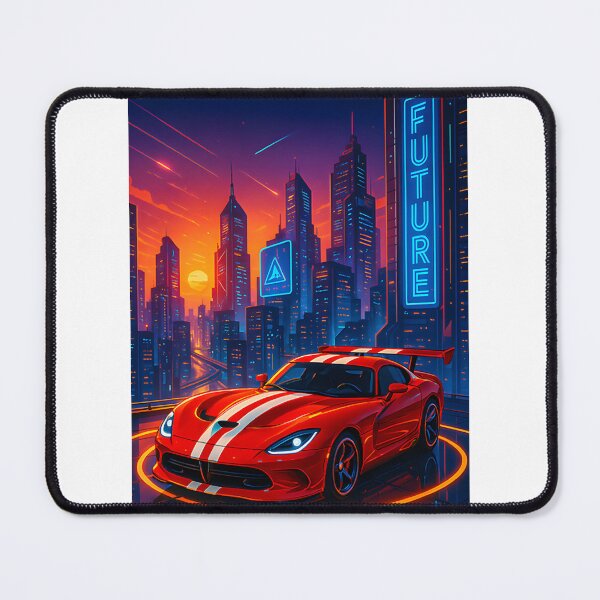 Item preview, Retro Supercar Racing Through Neon Pixel Art Cityscape at Night designed and sold by winston213.