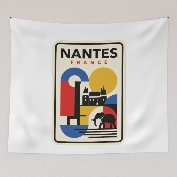 Item preview, Retro Nantes Bauhaus Geometric Skyline designed and sold by k3rstman1.