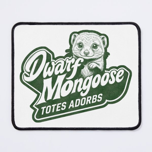 Item preview, Cute Dwarf Mongoose - Totes Adorbs  Moss Green Color designed and sold by LOVEARTDESIGN.