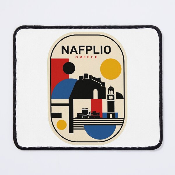 Item preview, Retro Nafplio Bauhaus Geometric Skyline designed and sold by k3rstman1.
