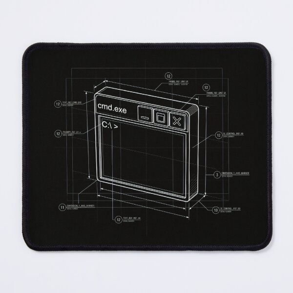 Item preview, CMD.exe Window Technical Blueprint Poster - Terminal Coding Industrial Design designed and sold by Billy Morfo™.