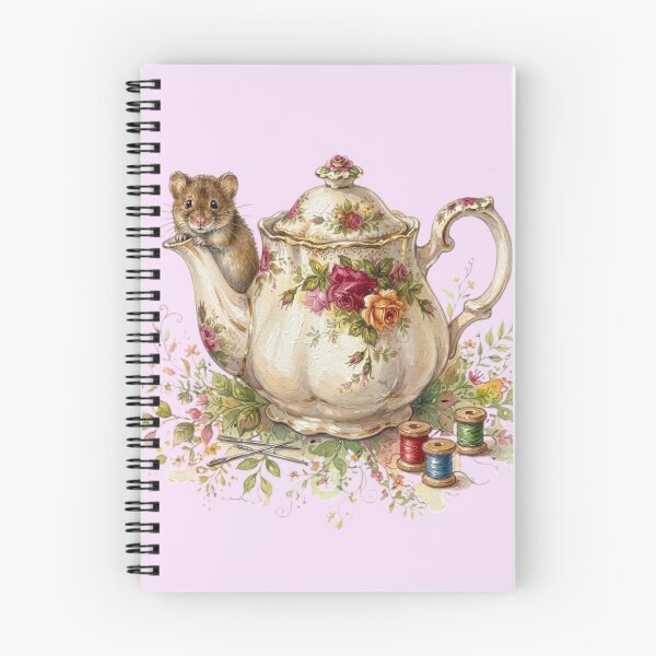 Item preview, Cute Mouse Peeking from Vintage Teapot designed and sold by Merli7.
