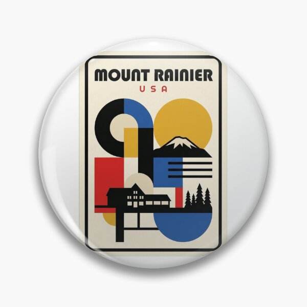 Item preview, Retro Mount Rainier Bauhaus Geometric Skyline designed and sold by k3rstman1.