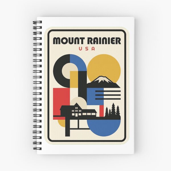 Item preview, Retro Mount Rainier Bauhaus Geometric Skyline designed and sold by k3rstman1.