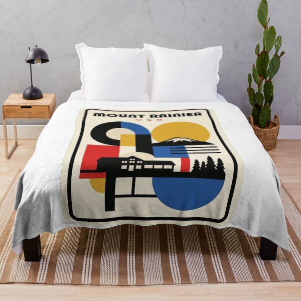 Artikelvorschau, Retro Mount Rainier Bauhaus Geometrische Skyline entworfen und verkauft von k3rstman1.