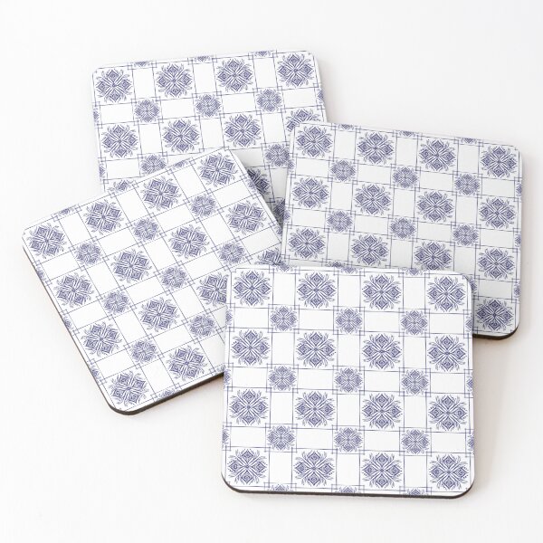 Item preview, Blue and White Tile Pattern, Indigo Floral Seamless Digital Paper, Mediterranean Printable Design designed and sold by AnnavelleStudio.