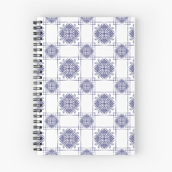 Artikelvorschau, Blau-weißes Fliesenmuster, nahtloses digitales Papier mit indigofarbenem Blumenmuster, mediterranes Druckdesign entworfen und verkauft von AnnavelleStudio.