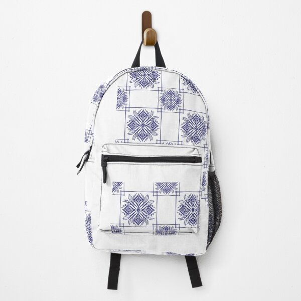 Artikelvorschau, Blau-weißes Fliesenmuster, nahtloses digitales Papier mit indigofarbenem Blumenmuster, mediterranes Druckdesign entworfen und verkauft von AnnavelleStudio.