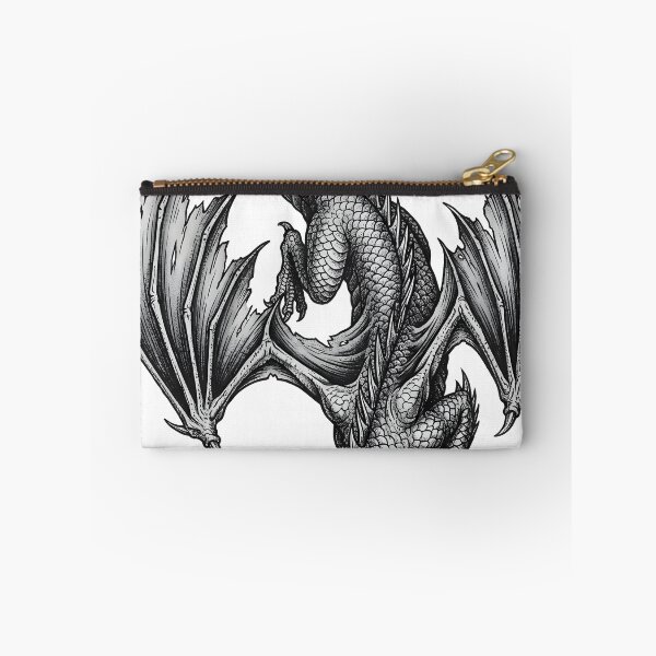 Item preview, Spiral-Tail Diving Dragon - Headfirst Ink Illustration designed and sold by DragonSerpent Ink.