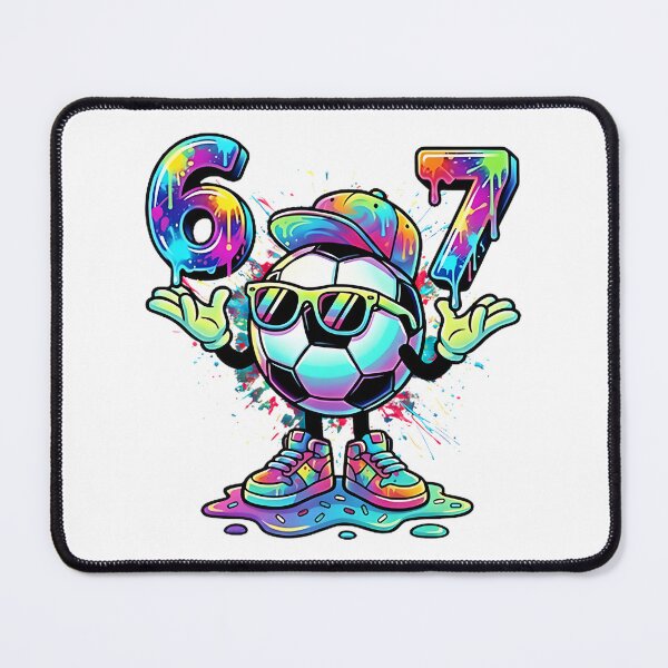 Item preview, Colorful Soccer Drip Art Design Featuring Number Six Seven designed and sold by SRHDesignz.