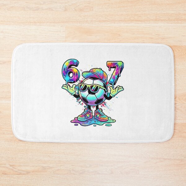 Item preview, Colorful Soccer Drip Art Design Featuring Number Six Seven designed and sold by SRHDesignz.
