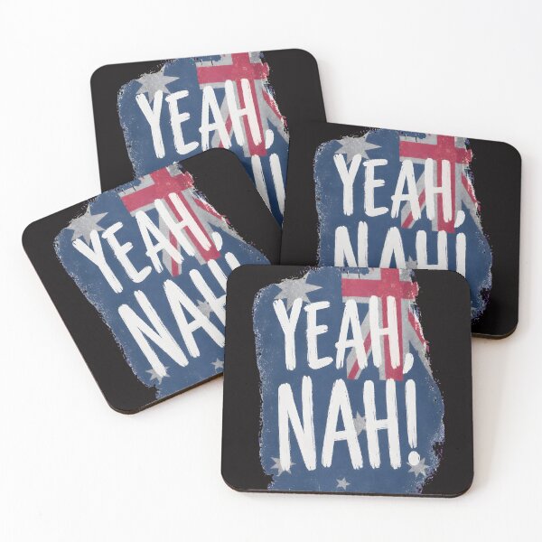 Item preview, Yeah Nah Australian Slang Flag Distressed Art designed and sold by Thecreepofc.