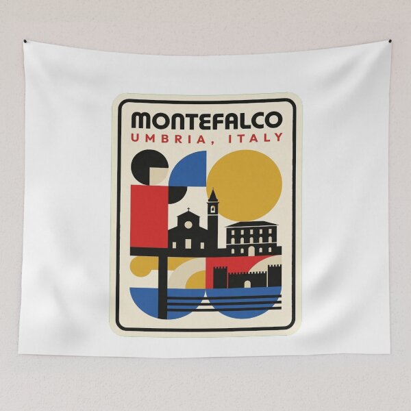 Item preview, Retro Montefalco Bauhaus Geometric Skyline designed and sold by k3rstman1.