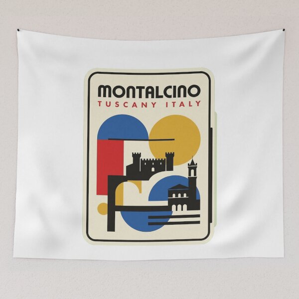 Item preview, Retro Montalcino Bauhaus Geometric Skyline designed and sold by k3rstman1.