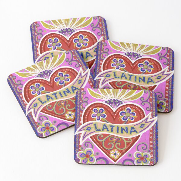 Item preview, Latina Corazón Sagrado Rosa con Flores designed and sold by Fani*.