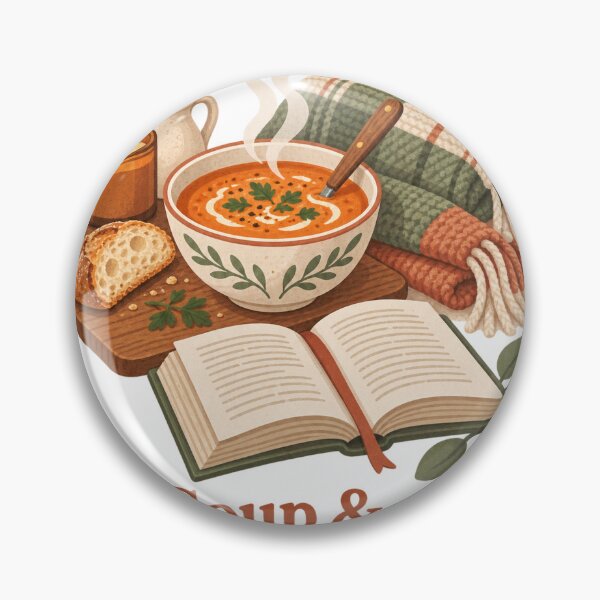 Artikelvorschau, Suppe und ein gutes Buch – das perfekte Geschenk für gemütliche Leseratten. entworfen und verkauft von ys96.