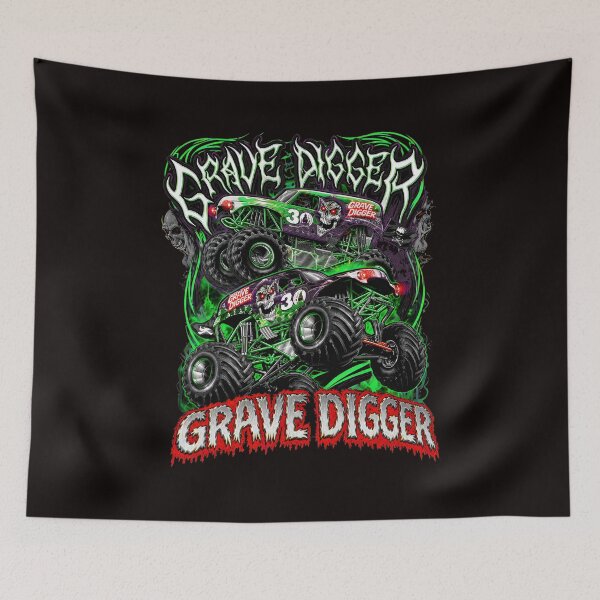 Item preview, Grave Digger Monster Trucks Stacked Dynamic Art designed and sold by mokopuniarts.