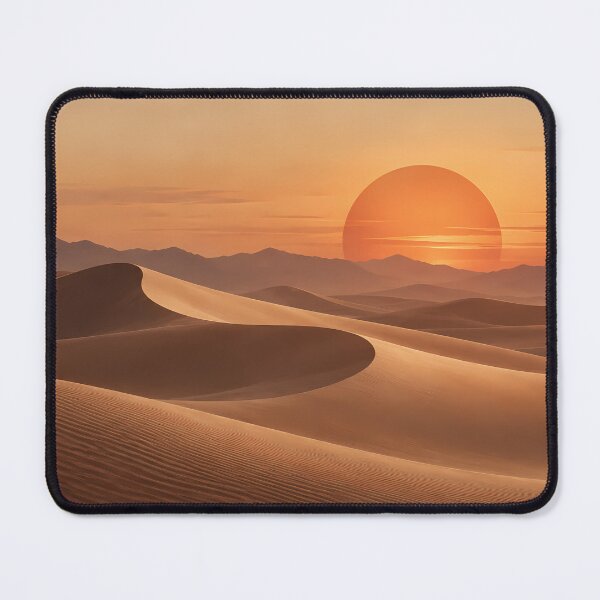Item preview, Golden Desert Dunes at Sunset – Minimalist Warm Landscape designed and sold by novadawy.