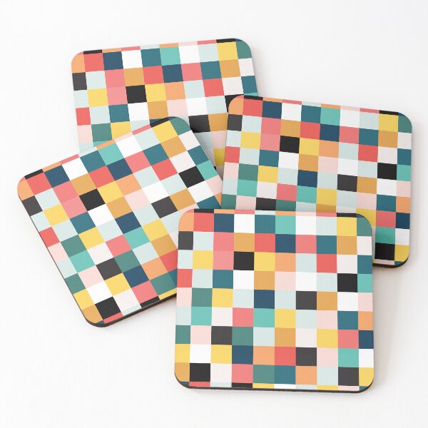 Item preview, Square Patches - happy tea cup colors designed and sold by jehb.creative.