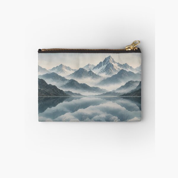 Item preview, Misty Mountain Reflection – Serene Blue Lake Landscape designed and sold by novadawy.