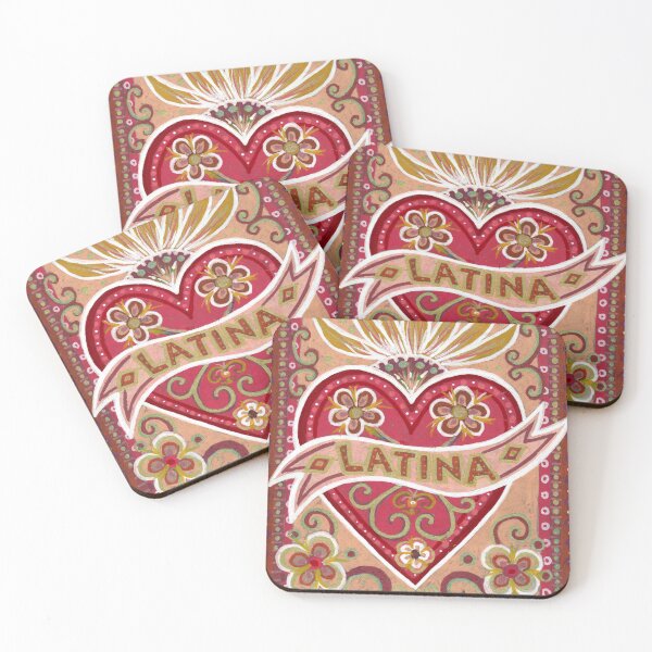 Item preview, Latina Corazón Sagrado Terracota con Flores designed and sold by Fani*.