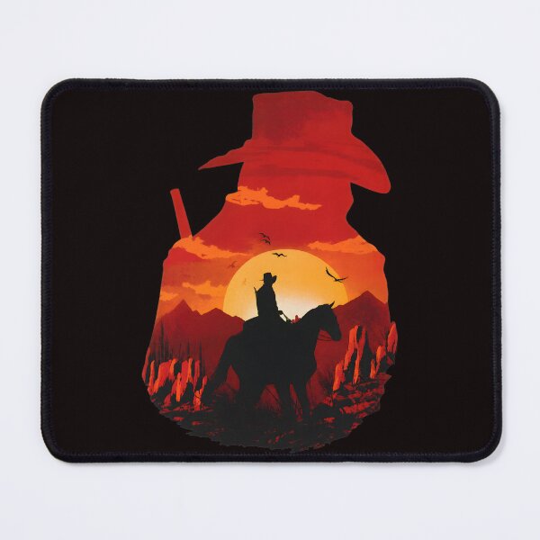 Item preview, Cowboy Hat Sunset Ride Silhouette Art designed and sold by Pixelonersquare.