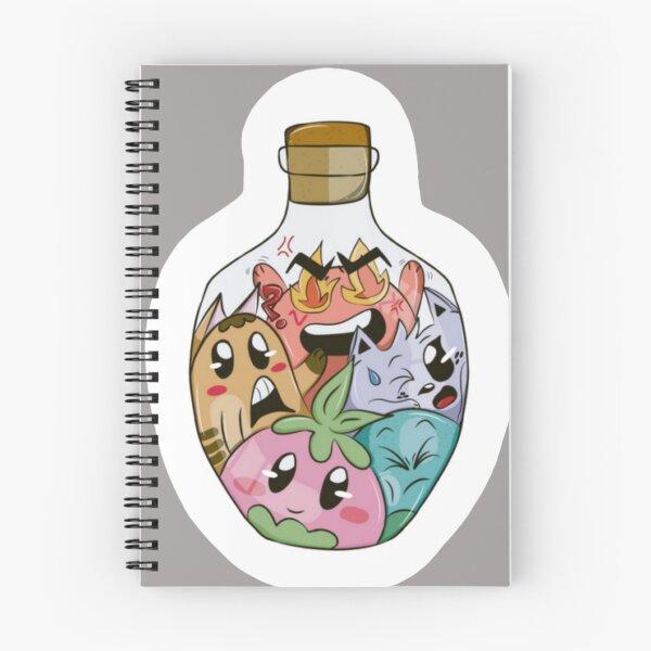 Item preview, Criaturas con expresiones kawaii en una botella de vidrio designed and sold by khidrahsarts.