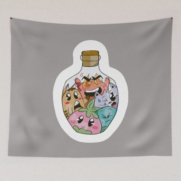 Item preview, Kawaii Expression Creatures in a Glass Bottle designed and sold by khidrahsarts.