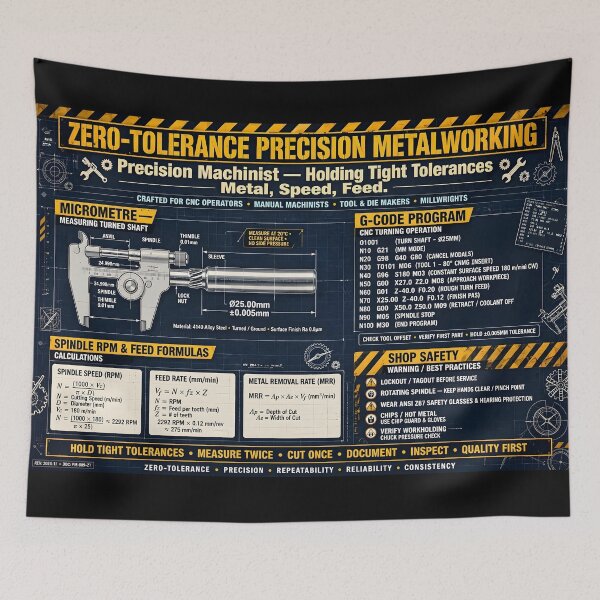 Item preview, Precision Machinist Holding Tight Tolerances Metalworking Shirt designed and sold by StudioBilly3000.