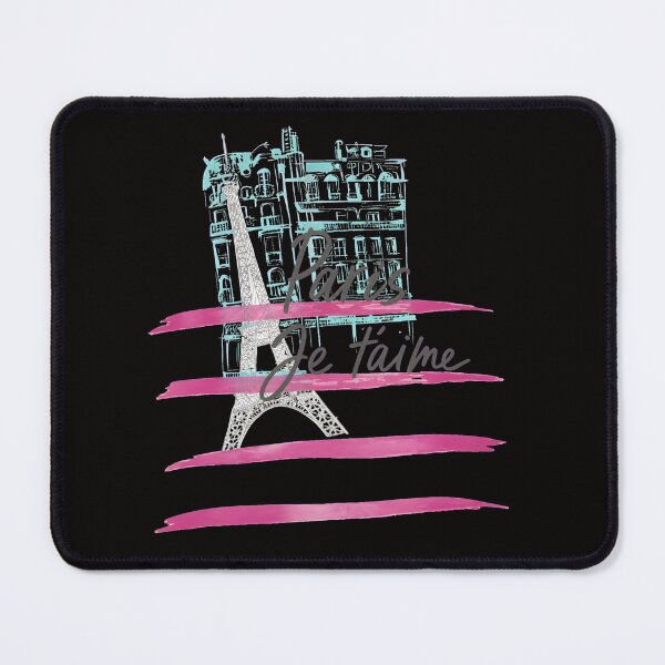 Item preview, Paris Je T'aime Eiffel Tower Sketch Pink Strokes designed and sold by PickleballWeart.