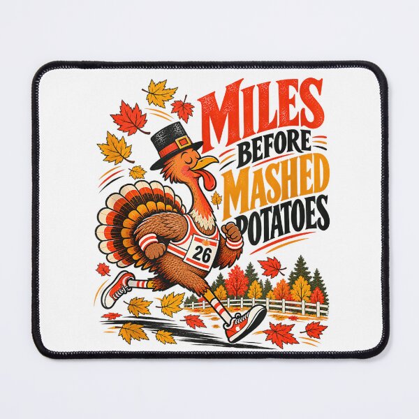 Item preview, Funny Thanksgiving Turkey Trot Miles Before Mashed Potatoes Sleeveless Tank Top designed and sold by Atros.