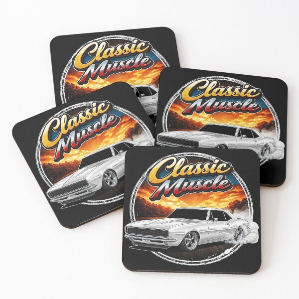 Aperçu de l'œuvre Camaro Classic Muscle 1967 – Blanche créée et vendue par T-Bucket-Tees.