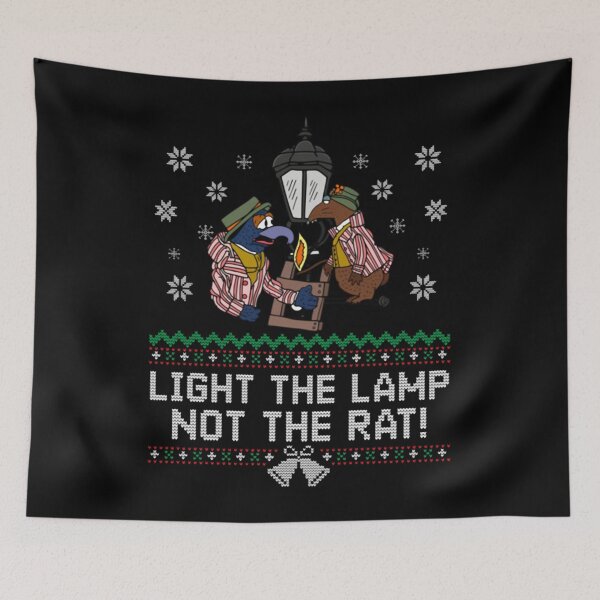 Item preview, Ugly Christmas Sweater Light the Lamp Not the Rat designed and sold by hasungqy.