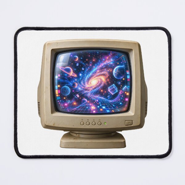 Item preview, Cosmic CRT Computer Monitor – Retro Tech Universe designed and sold by builtforyou.