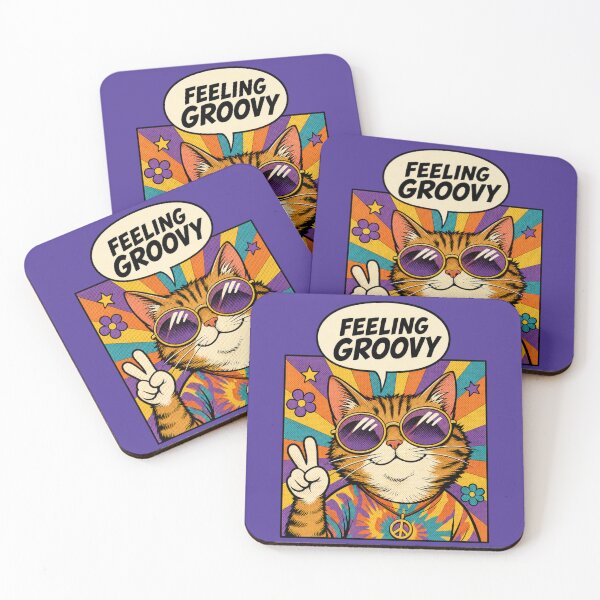 Item preview, Hippie Cat - Feeling Groovy designed and sold by Kathy Kuczek.