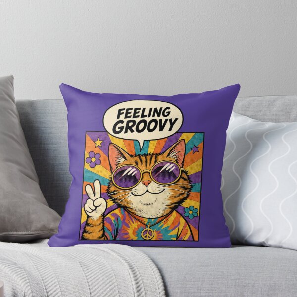 Item preview, Hippie Cat - Feeling Groovy designed and sold by Kathy Kuczek.