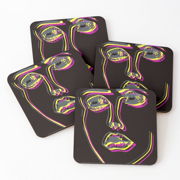 Item preview, Abstract Glitch Face Art - Cyan Magenta Yellow designed and sold by Segasworks.