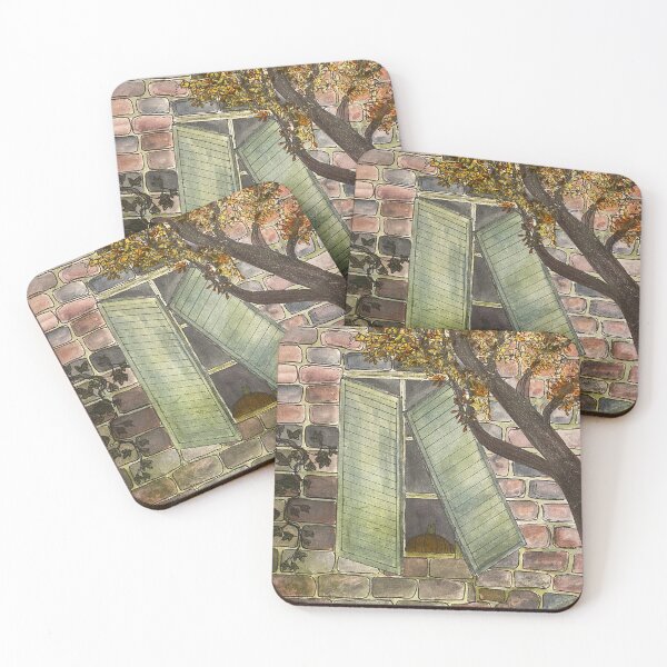 Item preview, Shutters in Fall designed and sold by Lisa Neuman Watercolors.
