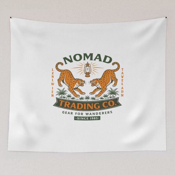 Item preview, Nomad Trading Co Gear For Wanderers Poster designed and sold by Matinez Pink.