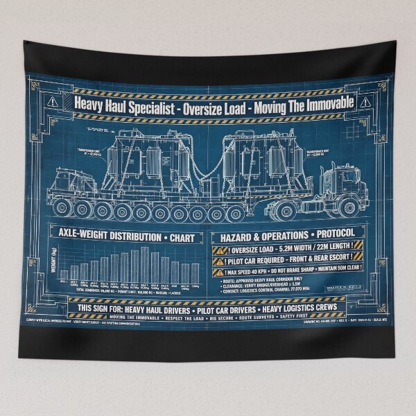 Item preview, Heavy Haul Specialist Oversize Load Trucker Shirt designed and sold by StudioBilly3000.