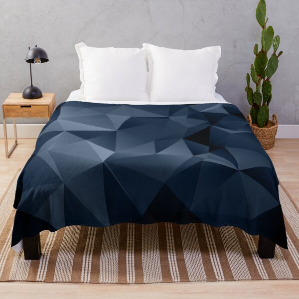 Item preview, Black and blue polygonal pattern geometric designed and sold by fuzzyfox.