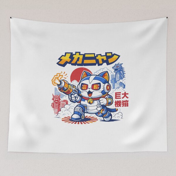 Item preview, Mech Nyan Cyber Cat Poster designed and sold by Matinez Pink.