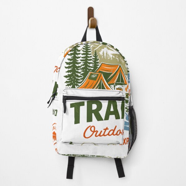 Aperçu de l'œuvre Affiche des fournitures de plein air Trail-Tac créée et vendue par Matinez Pink.